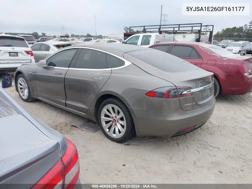 2016 Tesla Model S 60D/70D/75D/85D/90D VIN: 5YJSA1E26GF161177 Lot: 40656296