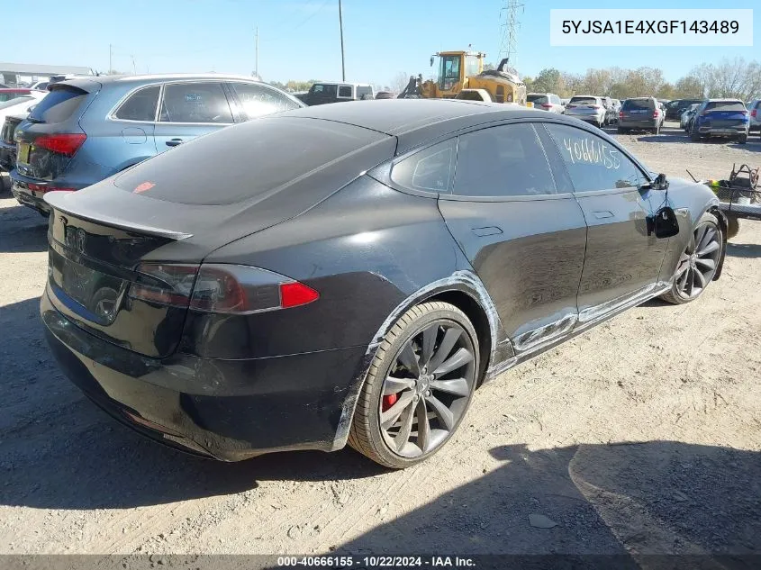 2016 Tesla Model S 90D/P100D/P85D/P90D VIN: 5YJSA1E4XGF143489 Lot: 40666155