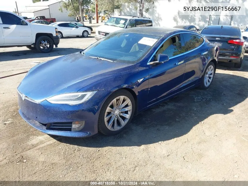 2016 Tesla Model S 60D/70D/75D/85D/90D VIN: 5YJSA1E29GF156667 Lot: 40718358