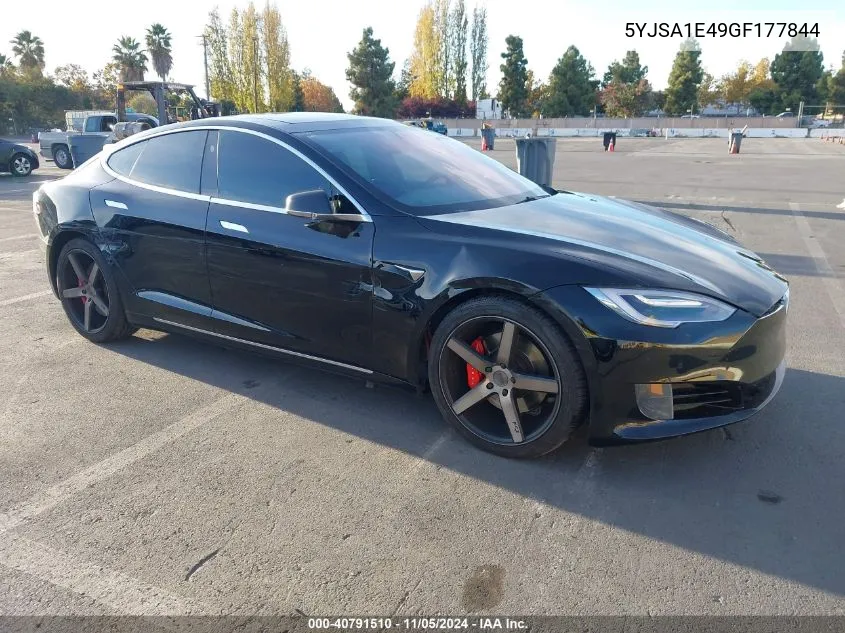 2016 Tesla Model S 90D/P100D/P85D/P90D VIN: 5YJSA1E49GF177844 Lot: 40791510