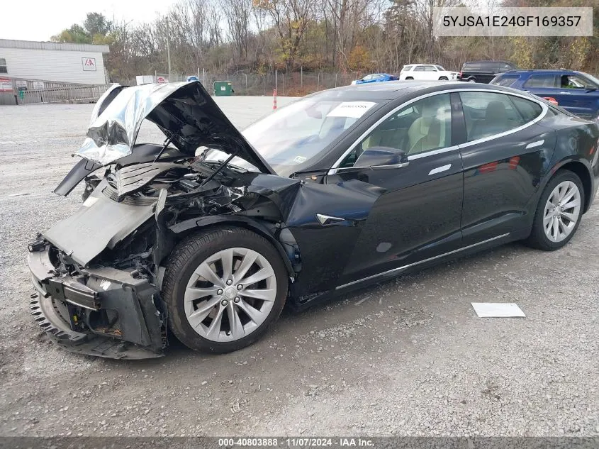 2016 Tesla Model S 60D/70D/75D/85D/90D VIN: 5YJSA1E24GF169357 Lot: 40803888