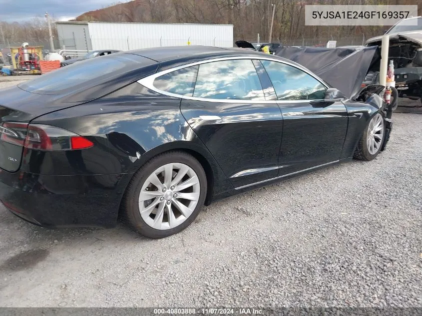 2016 Tesla Model S 60D/70D/75D/85D/90D VIN: 5YJSA1E24GF169357 Lot: 40803888