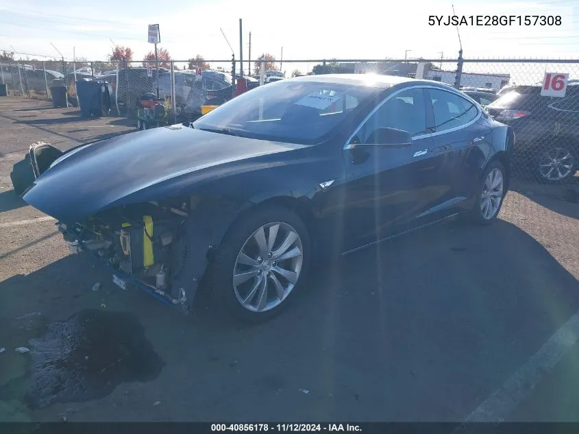 2016 Tesla Model S 60D/70D/75D/85D/90D VIN: 5YJSA1E28GF157308 Lot: 40856178