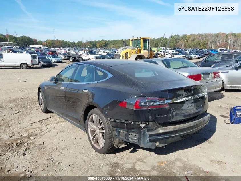 2016 Tesla Model S 60D/70D/75D/85D/90D VIN: 5YJSA1E22GF125888 Lot: 40875869