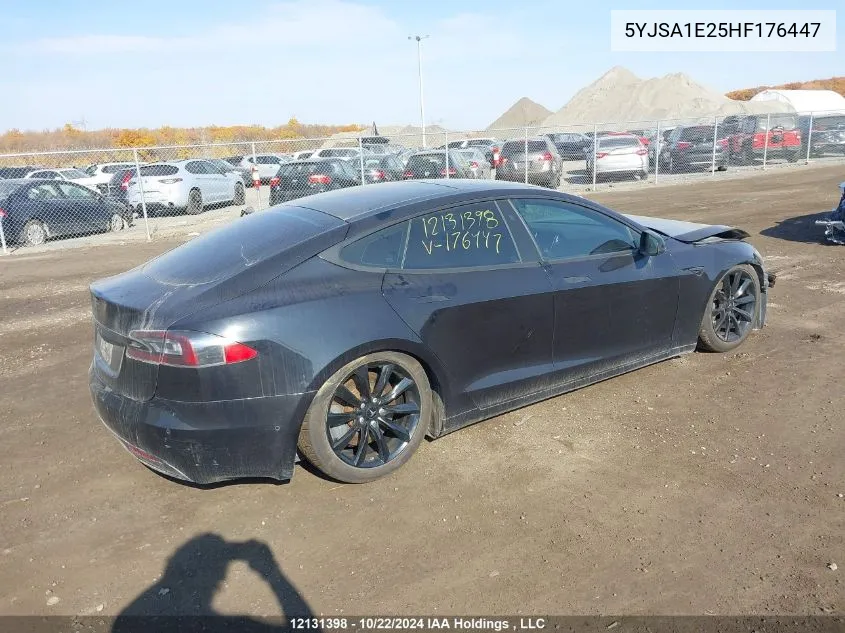 2017 Tesla Model S VIN: 5YJSA1E25HF176447 Lot: 12131398