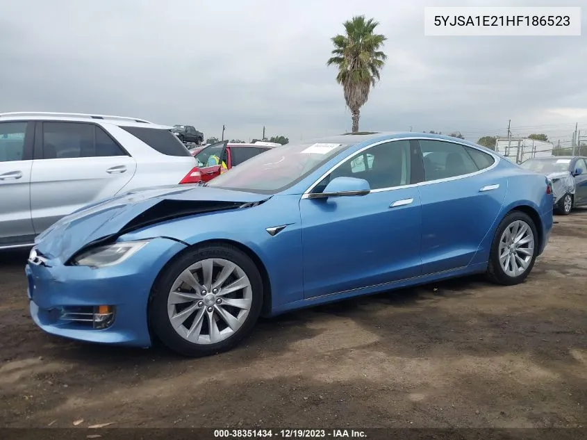 2017 Tesla Model S 100D/60D/75D/90D/P100D VIN: 5YJSA1E21HF186523 Lot: 38351434