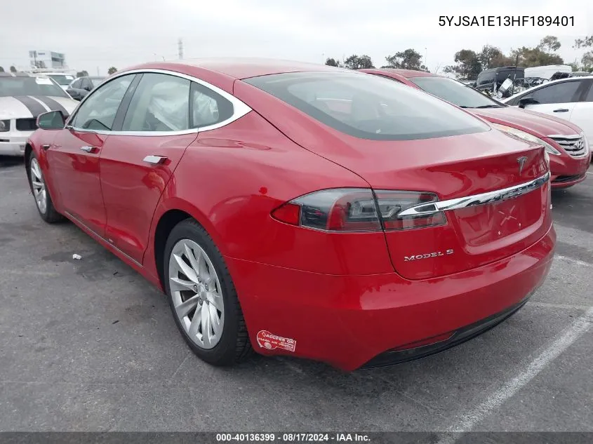 5YJSA1E13HF189401 2017 Tesla Model S 60/75