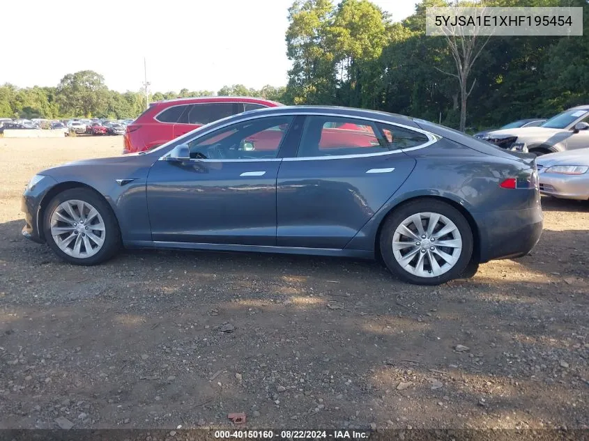 2017 Tesla Model S 60/75 VIN: 5YJSA1E1XHF195454 Lot: 40150160