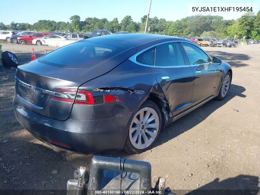 2017 Tesla Model S 60/75 VIN: 5YJSA1E1XHF195454 Lot: 40150160