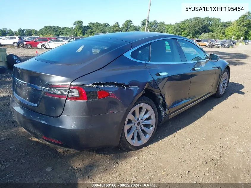 2017 Tesla Model S 60/75 VIN: 5YJSA1E1XHF195454 Lot: 40150160