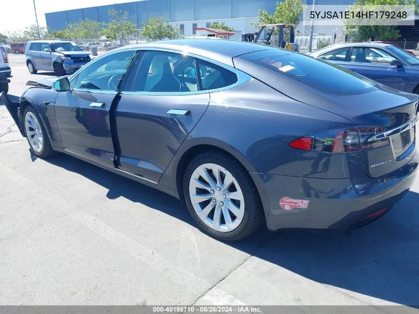 2017 Tesla Model S 60/75 VIN: 5YJSA1E14HF179248 Lot: 40198710