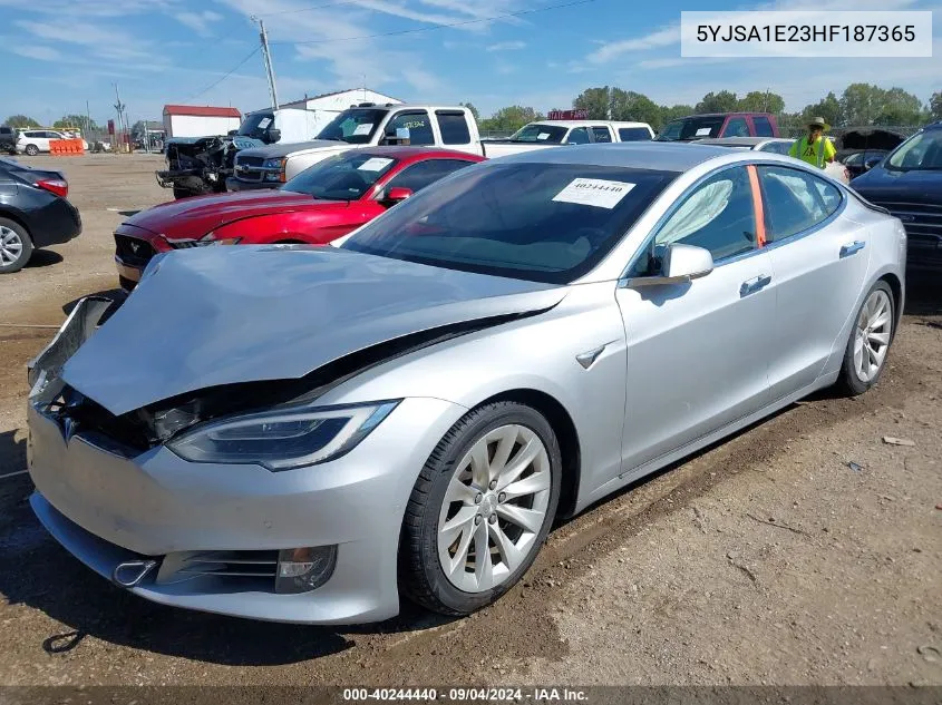 2017 Tesla Model S 100D/60D/75D/90D/P100D VIN: 5YJSA1E23HF187365 Lot: 40244440