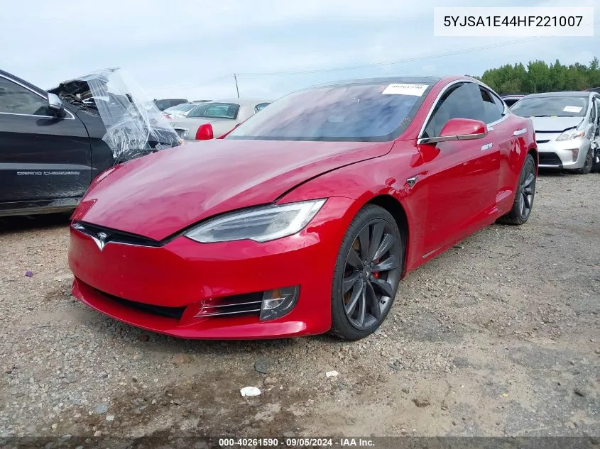 2017 Tesla Model S 100D/60D/75D/90D/P100D VIN: 5YJSA1E44HF221007 Lot: 40261590