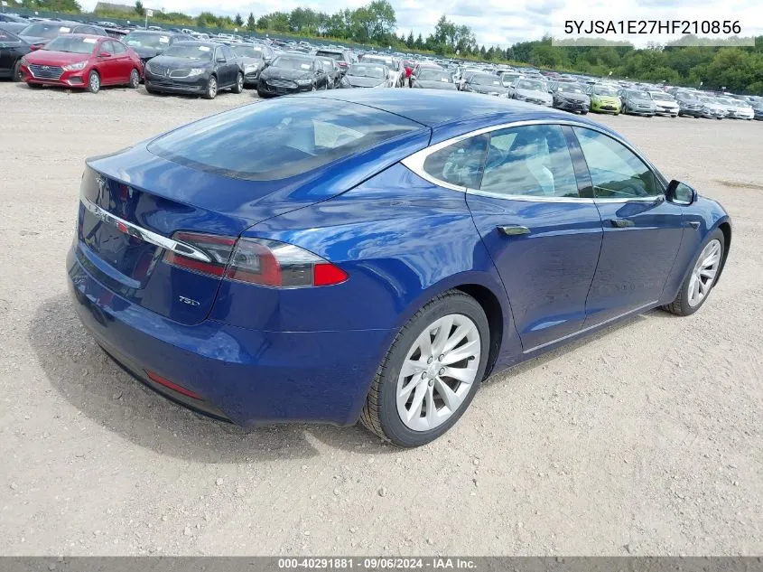 2017 Tesla Model S 100D/60D/75D/90D/P100D VIN: 5YJSA1E27HF210856 Lot: 40291881