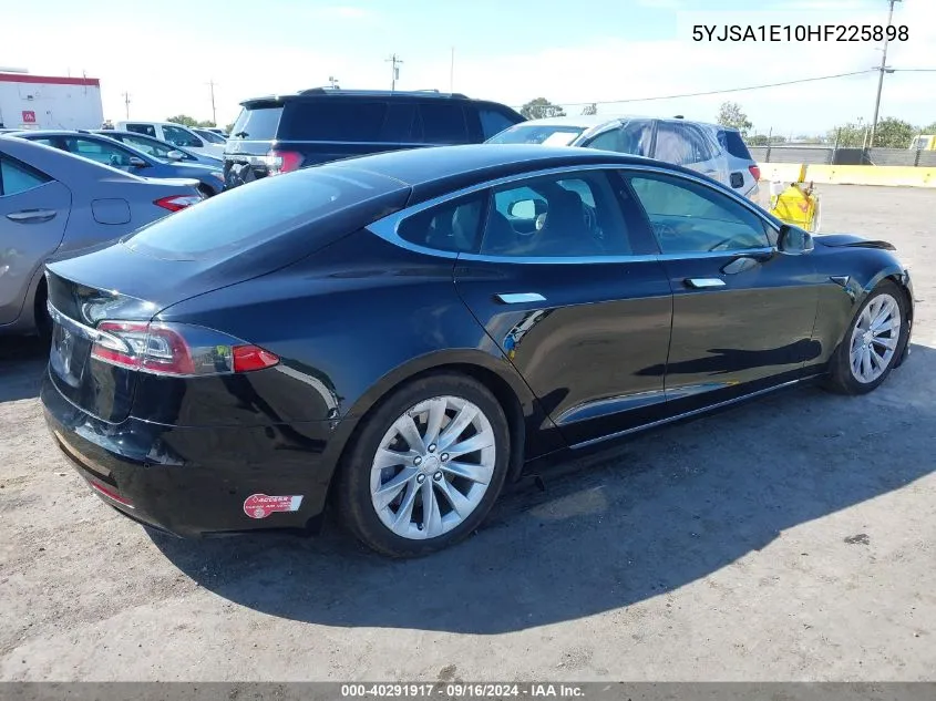 2017 Tesla Model S 60/75 VIN: 5YJSA1E10HF225898 Lot: 40291917