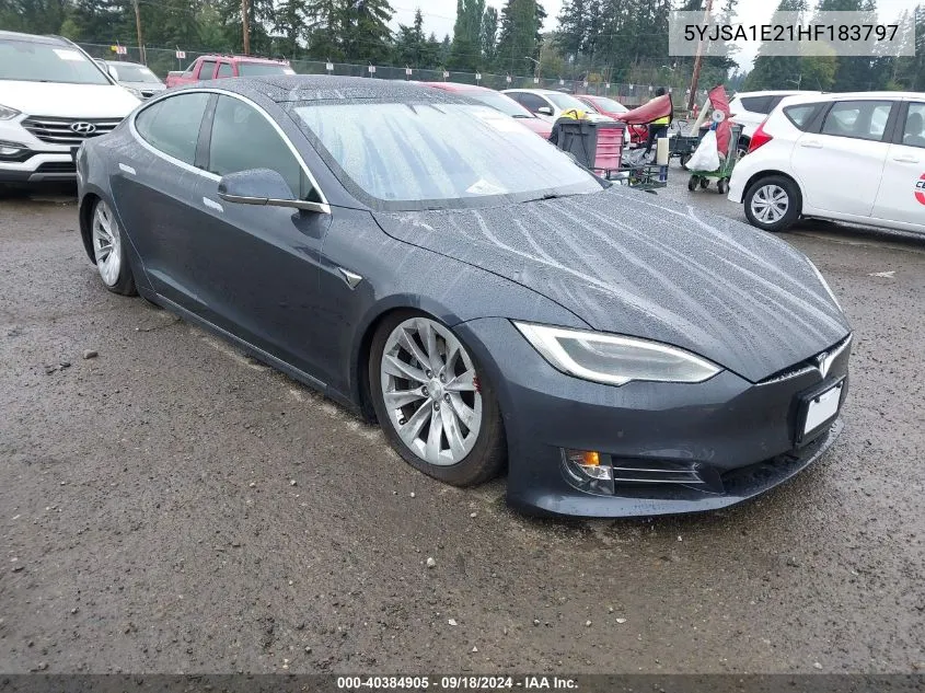 2017 Tesla Model S 100D/60D/75D/90D/P100D VIN: 5YJSA1E21HF183797 Lot: 40384905