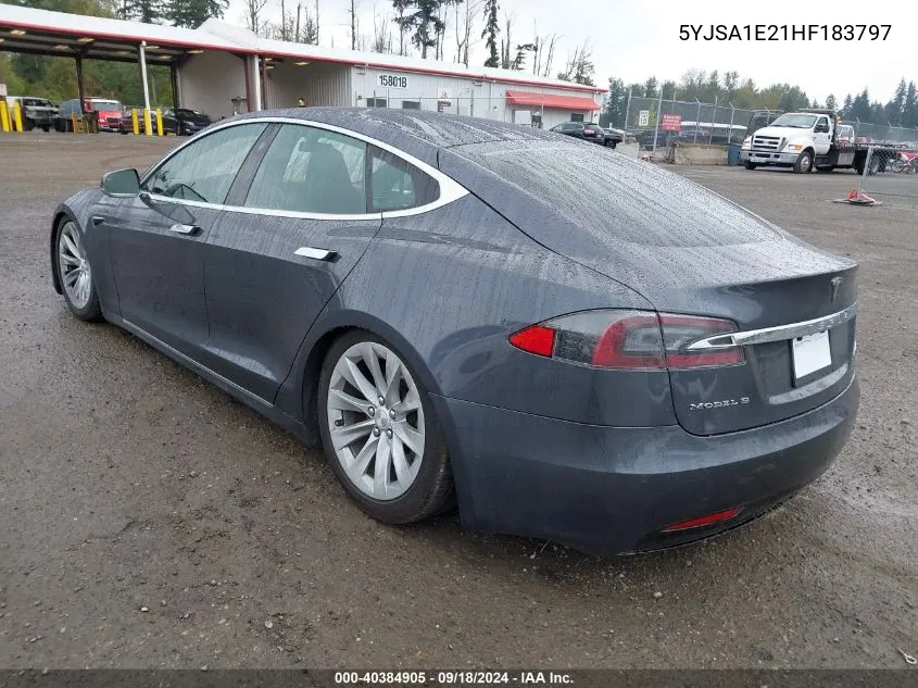 2017 Tesla Model S 100D/60D/75D/90D/P100D VIN: 5YJSA1E21HF183797 Lot: 40384905