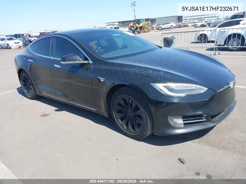 2017 Tesla Model S 60/75 VIN: 5YJSA1E17HF232671 Lot: 40411102