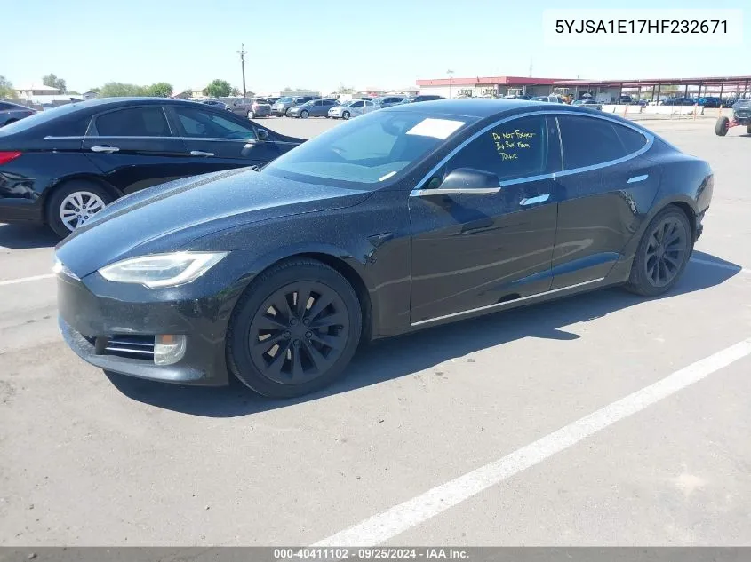 5YJSA1E17HF232671 2017 Tesla Model S 60/75