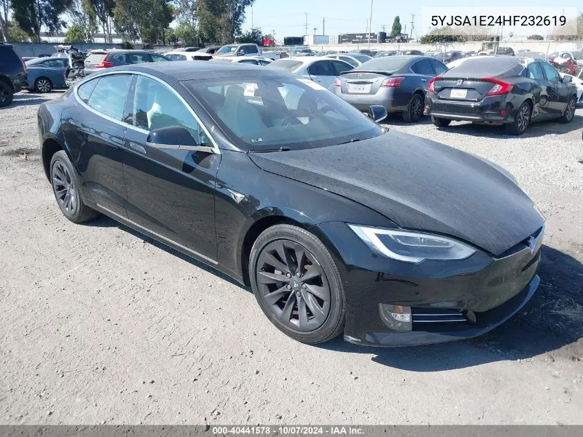 2017 Tesla Model S VIN: 5YJSA1E24HF232619 Lot: 40441578