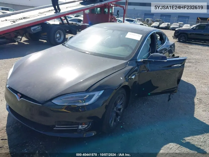 2017 Tesla Model S VIN: 5YJSA1E24HF232619 Lot: 40441578