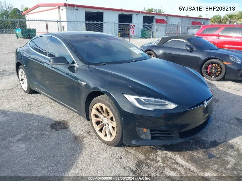 2017 Tesla Model S VIN: 5YJSA1E18HF203213 Lot: 40459990