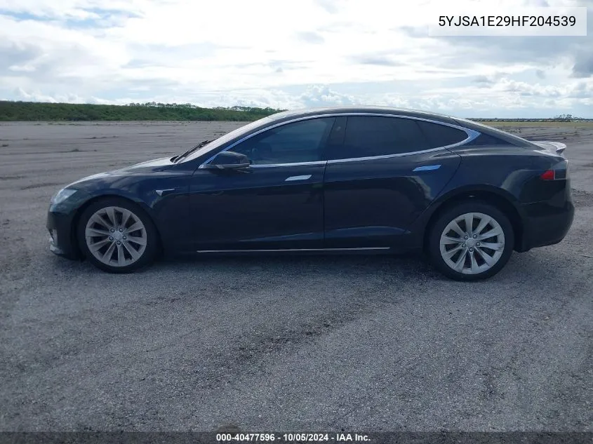 2017 Tesla Model S VIN: 5YJSA1E29HF204539 Lot: 40477596