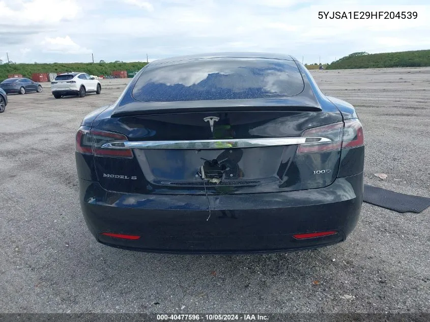 2017 Tesla Model S VIN: 5YJSA1E29HF204539 Lot: 40477596