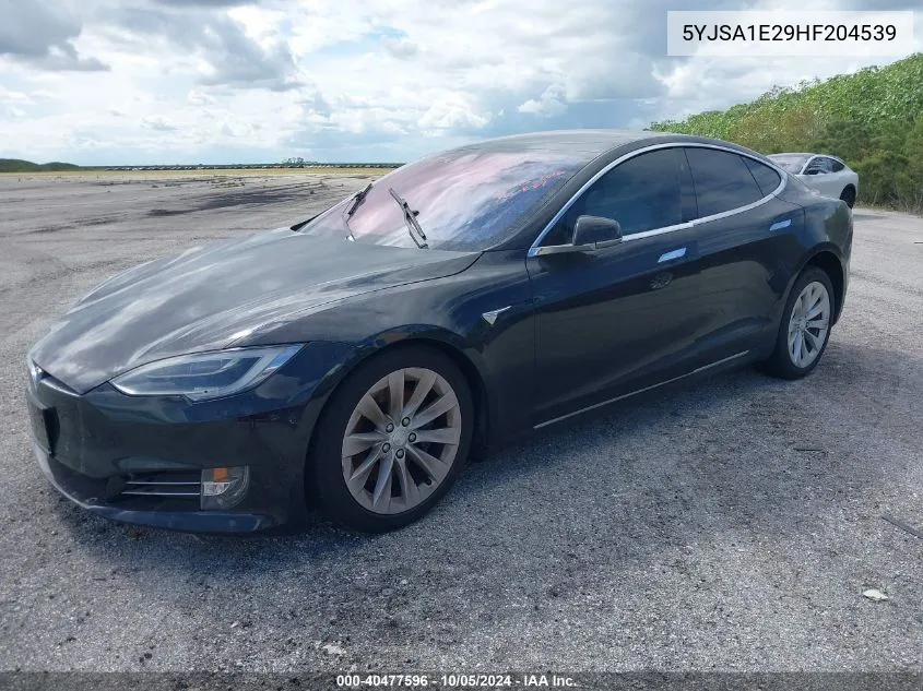 2017 Tesla Model S VIN: 5YJSA1E29HF204539 Lot: 40477596