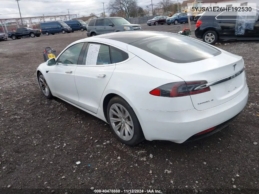 5YJSA1E26HF192530 2017 Tesla Model S 100D/60D/75D/90D/P100D