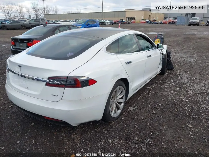 5YJSA1E26HF192530 2017 Tesla Model S 100D/60D/75D/90D/P100D