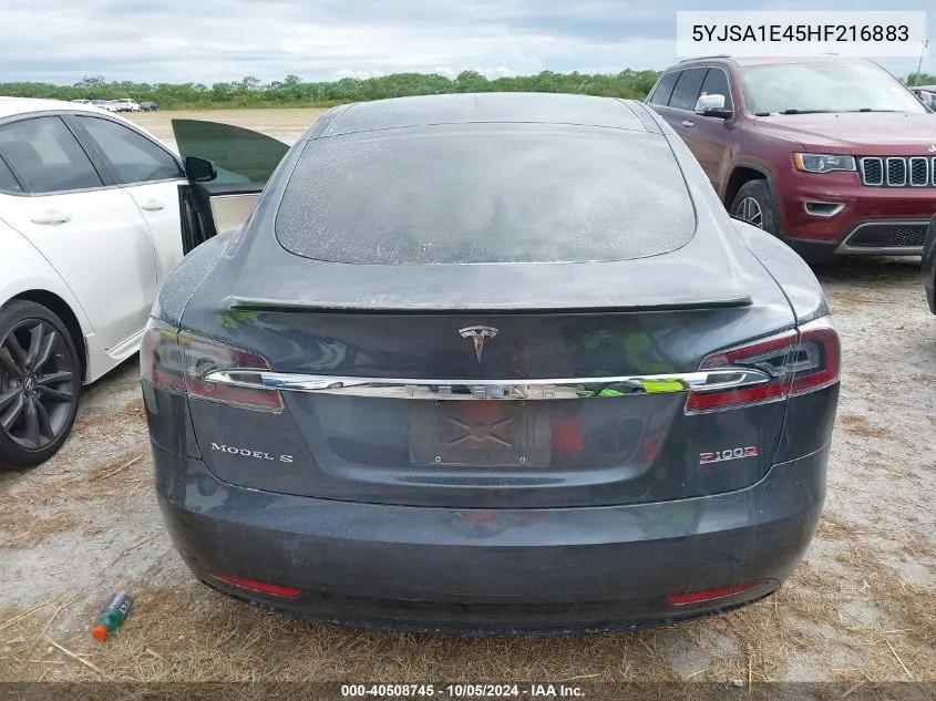 2017 Tesla Model S VIN: 5YJSA1E45HF216883 Lot: 40508745