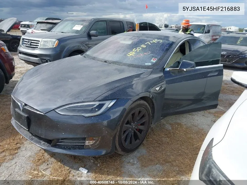 2017 Tesla Model S VIN: 5YJSA1E45HF216883 Lot: 40508745