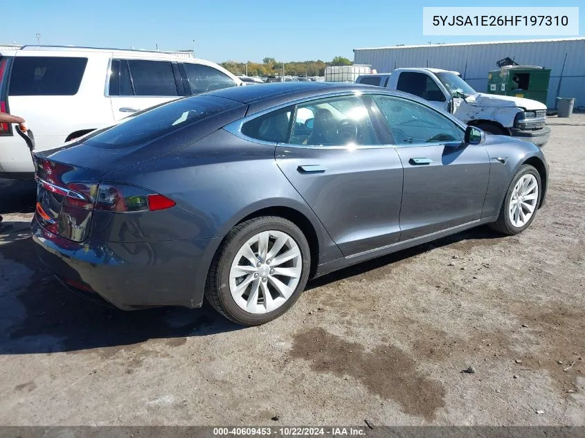 2017 Tesla Model S 100D/60D/75D/90D/P100D VIN: 5YJSA1E26HF197310 Lot: 40609453