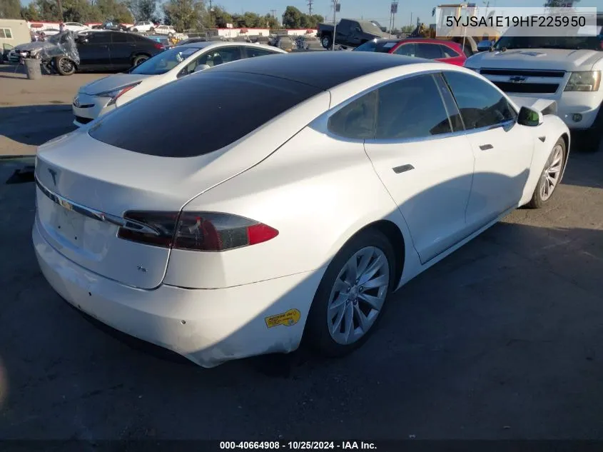 2017 Tesla Model S 60/75 VIN: 5YJSA1E19HF225950 Lot: 40664908