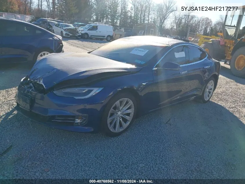 2017 Tesla Model S 100D/60D/75D/90D/P100D VIN: 5YJSA1E24HF217277 Lot: 40768562