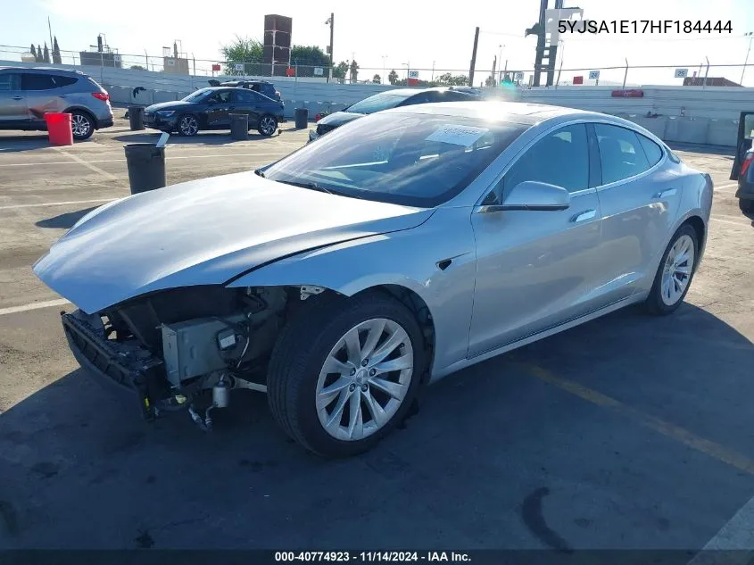 2017 Tesla Model S 60/75 VIN: 5YJSA1E17HF184444 Lot: 40774923