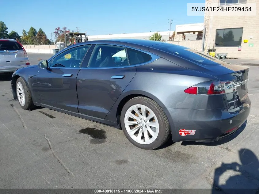 2017 Tesla Model S 100D/60D/75D/90D/P100D VIN: 5YJSA1E24HF209454 Lot: 40818115