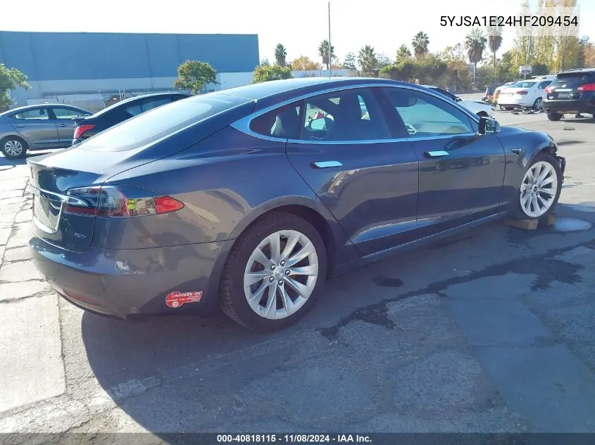 2017 Tesla Model S 100D/60D/75D/90D/P100D VIN: 5YJSA1E24HF209454 Lot: 40818115