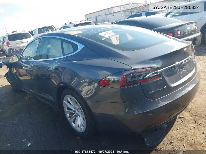 2018 Tesla Model S 75D/P100D/100D VIN: 5YJSA1E28JF286334 Lot: 37688472