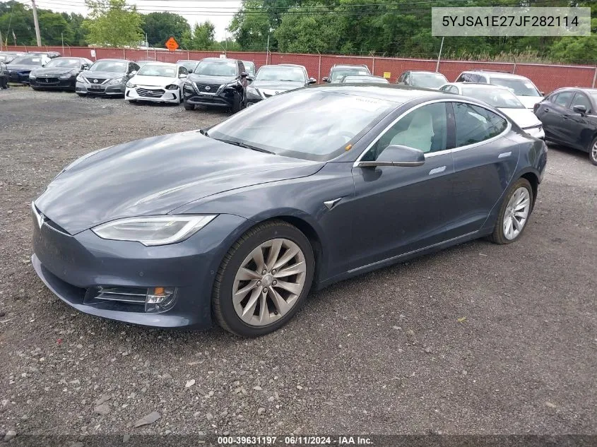 2018 Tesla Model S 100D/75D/P100D VIN: 5YJSA1E27JF282114 Lot: 39631197