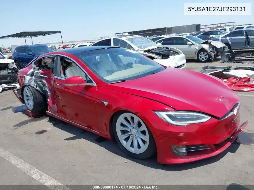 2018 Tesla Model S 100D/75D/P100D VIN: 5YJSA1E27JF293131 Lot: 39800174