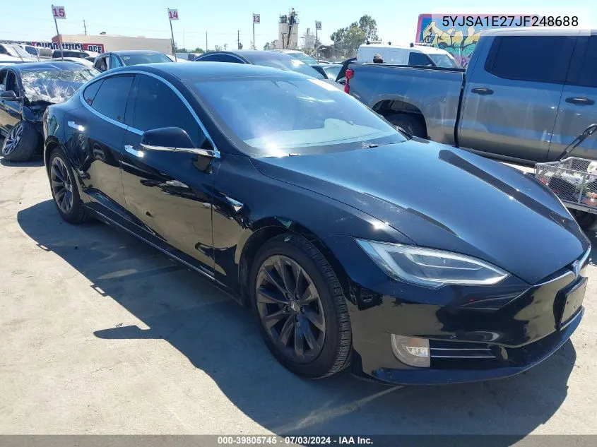 2018 Tesla Model S 100D/75D/P100D VIN: 5YJSA1E27JF248688 Lot: 39805745