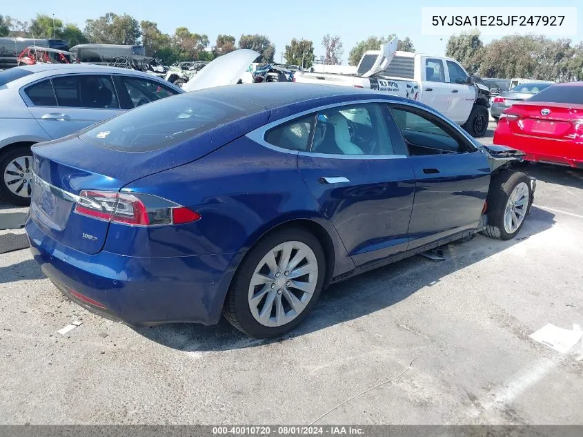 2018 Tesla Model S 100D/75D/P100D VIN: 5YJSA1E25JF247927 Lot: 40010720