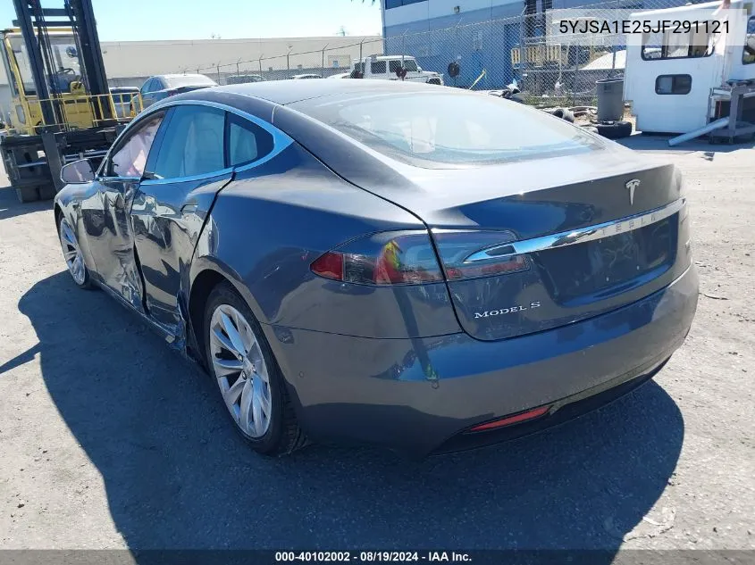 2018 Tesla Model S 100D/75D/P100D VIN: 5YJSA1E25JF291121 Lot: 40102002