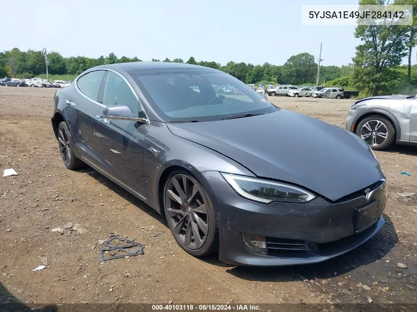 2018 Tesla Model S 100D/75D/P100D VIN: 5YJSA1E49JF284142 Lot: 40103118