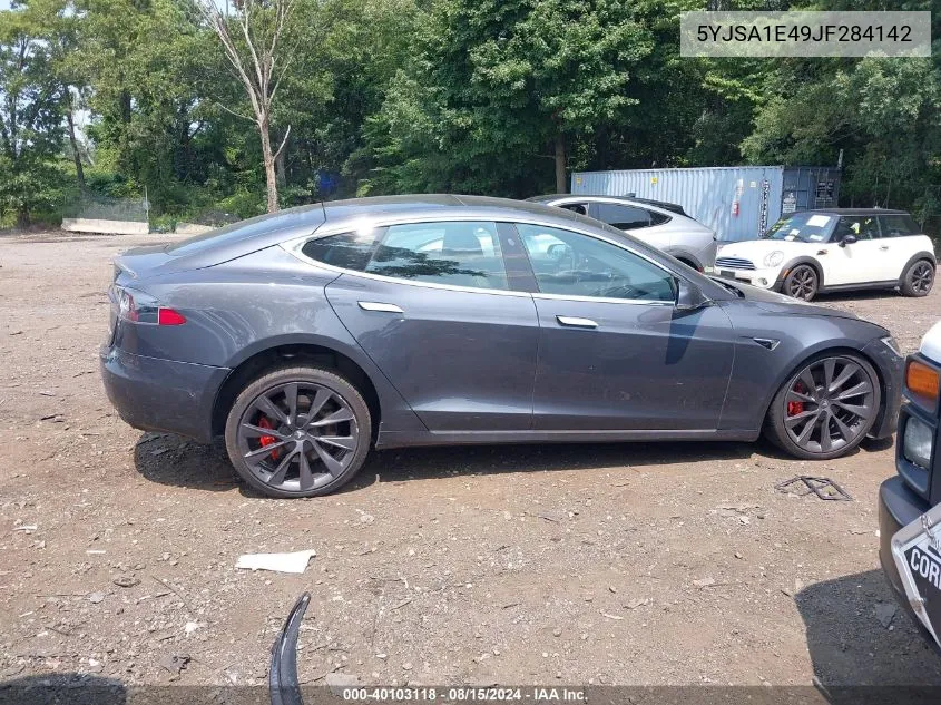 2018 Tesla Model S 100D/75D/P100D VIN: 5YJSA1E49JF284142 Lot: 40103118