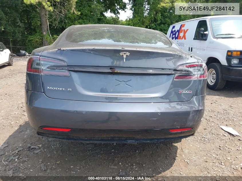 2018 Tesla Model S 100D/75D/P100D VIN: 5YJSA1E49JF284142 Lot: 40103118