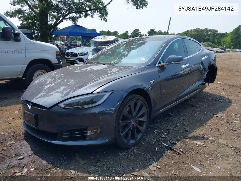 2018 Tesla Model S 100D/75D/P100D VIN: 5YJSA1E49JF284142 Lot: 40103118