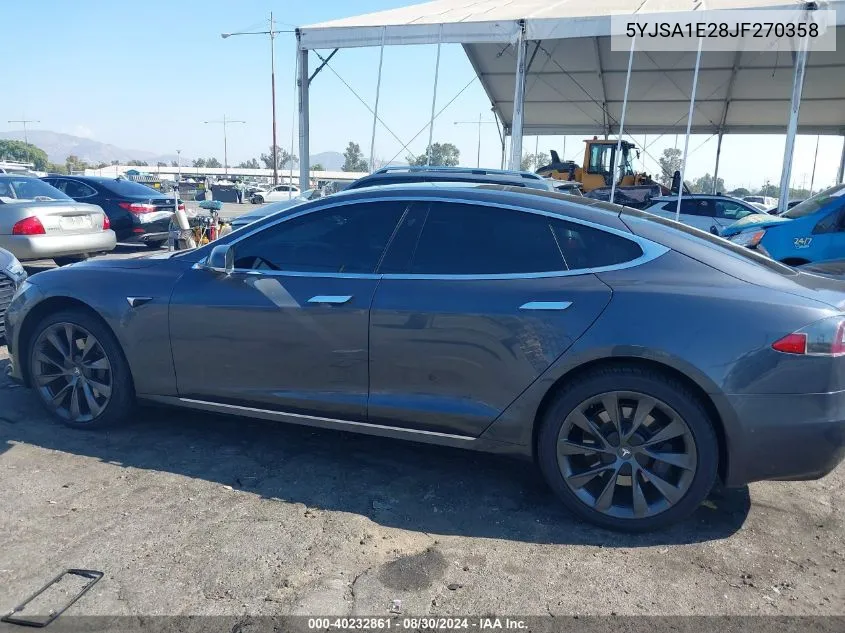 2018 Tesla Model S 100D/75D/P100D VIN: 5YJSA1E28JF270358 Lot: 40232861